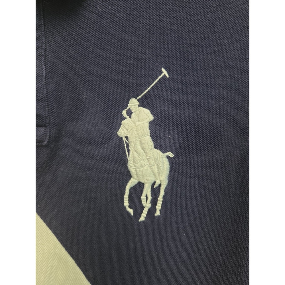 Polo by Ralph Lauren Navy, White & Red Diagonal Stripe Polo Shirt - Picture 4 of 7